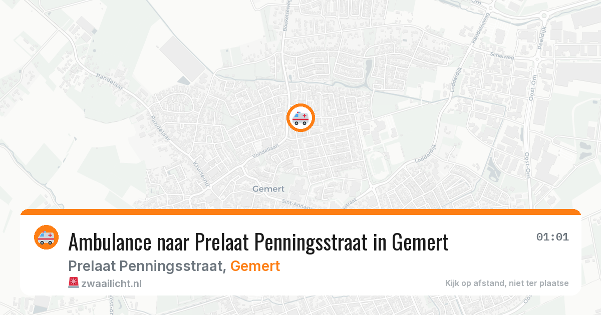 Ambulance naar Prelaat Penningsstraat in Gemert — 24 apr 2026