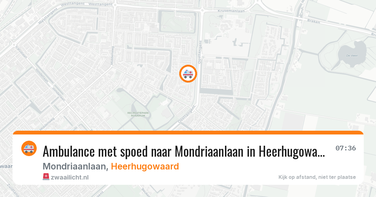 Ambulance met spoed naar Mondriaanlaan in Heerhugowaard — 8 apr 2026