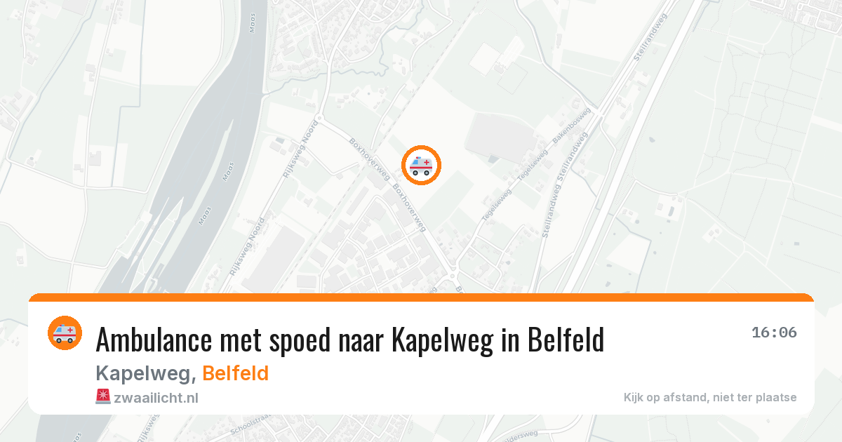 Ambulance met spoed naar Kapelweg in Belfeld — 22 mei 2026