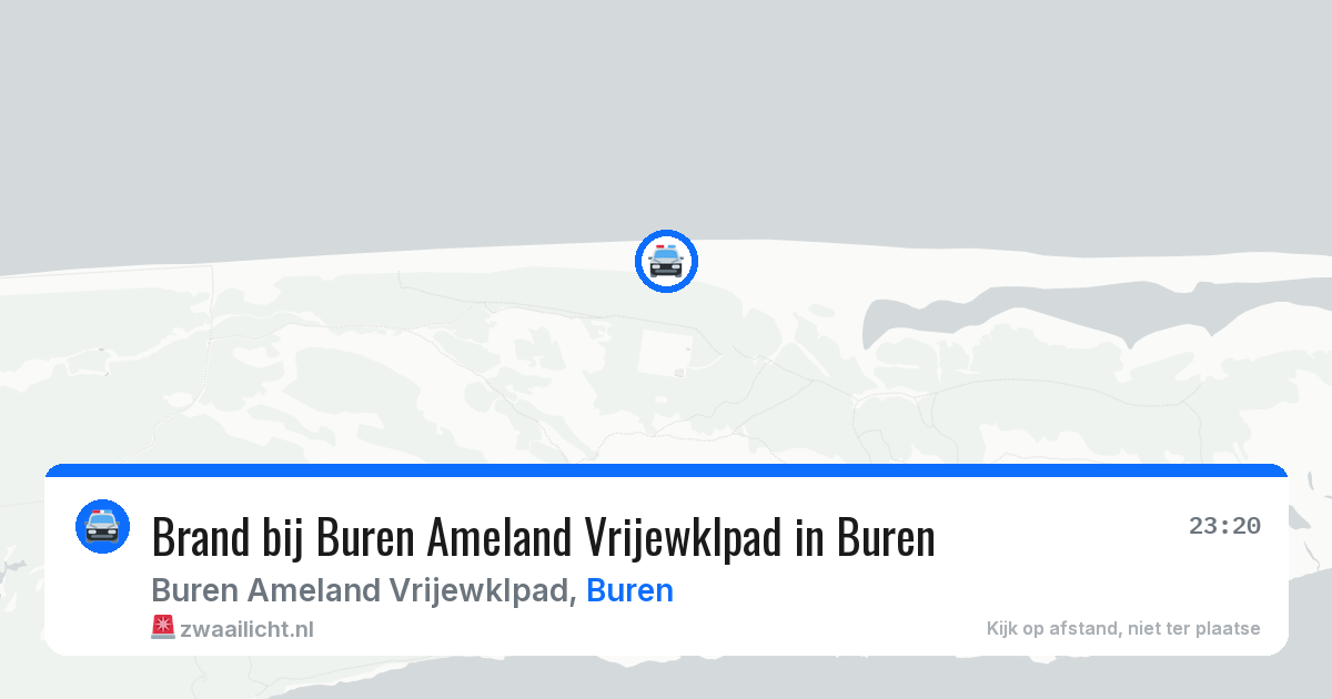 Brand bij Buren Ameland Vrijewklpad in Buren — 26 jun 2026
