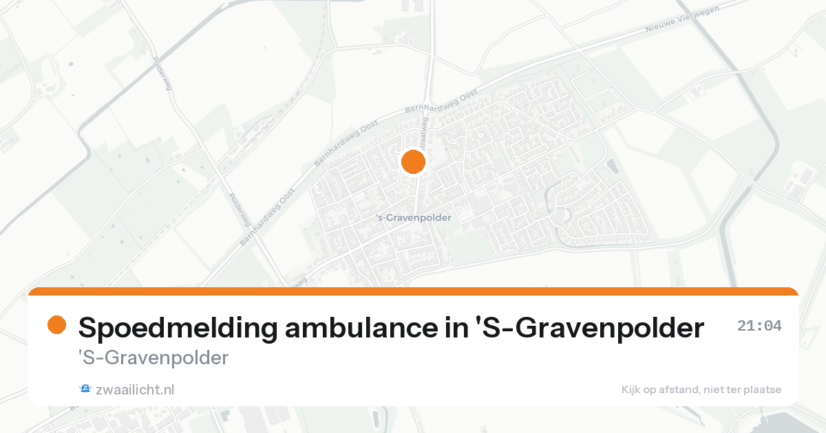 Spoedmelding ambulance in 'S-Gravenpolder — 31 jan 2026