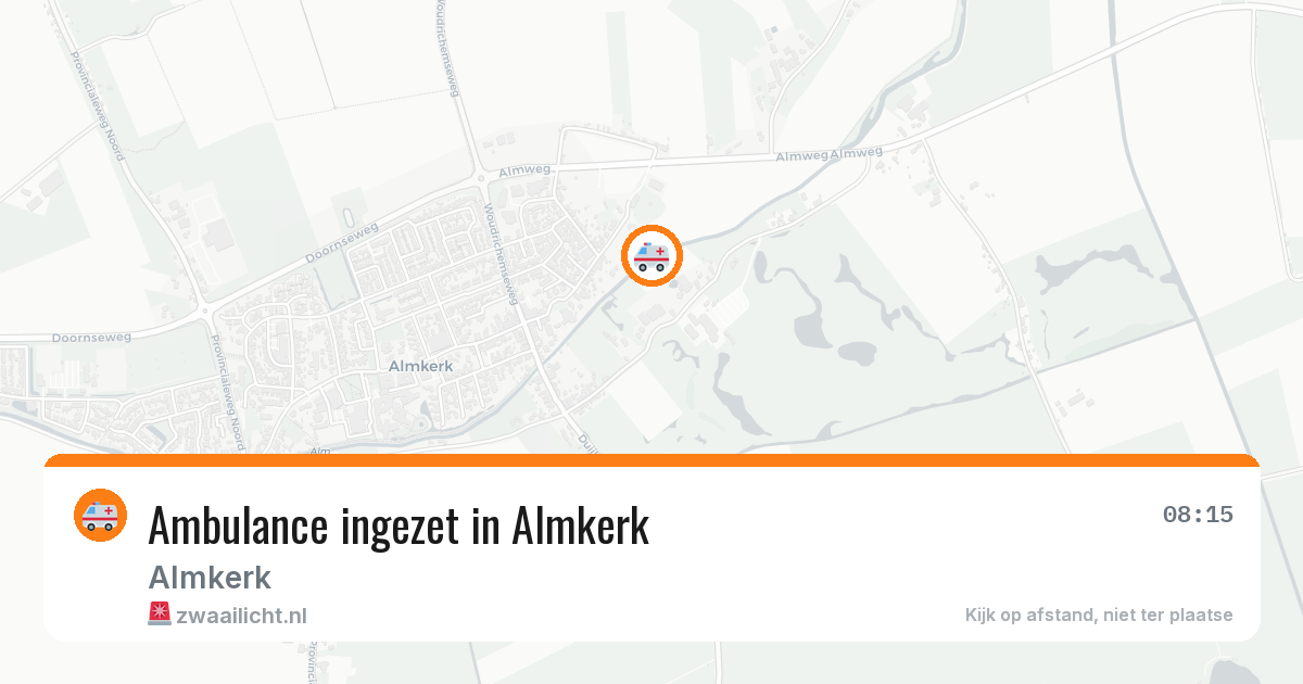 Ambulance ingezet in Almkerk — 11 aug 2026