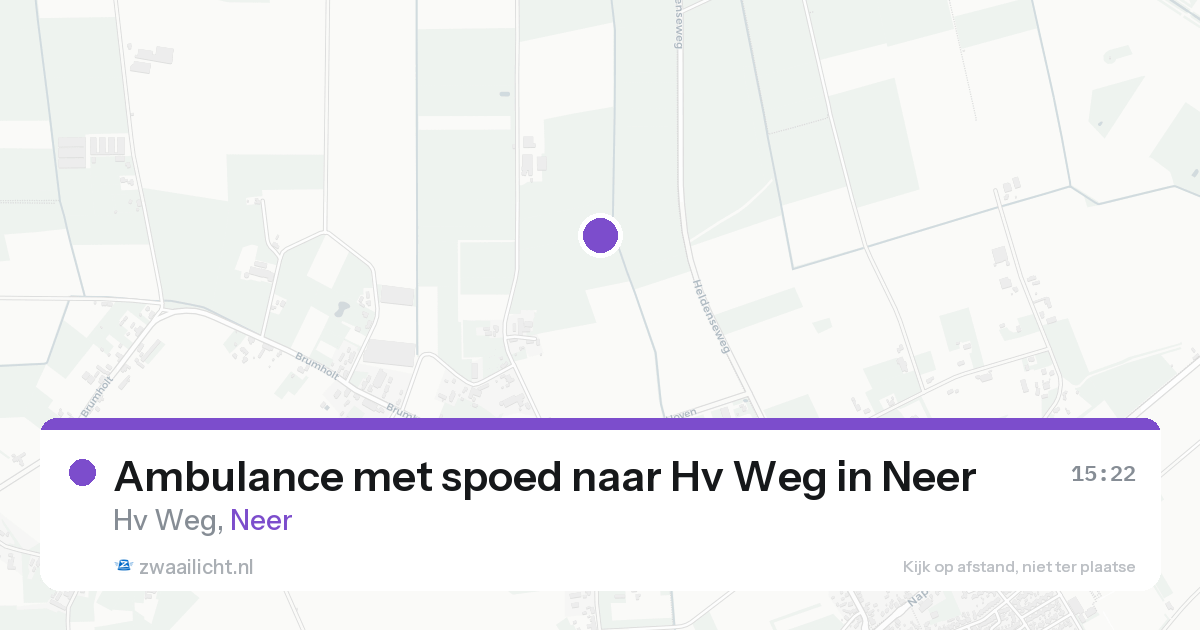 Ambulance met spoed naar Hv Weg in Neer — 20 aug 2026