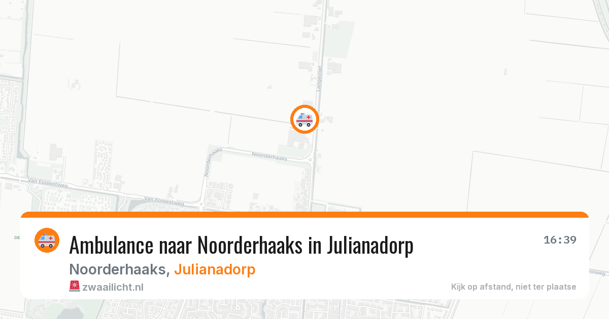 Ambulance naar Noorderhaaks in Julianadorp — 7 apr 2026