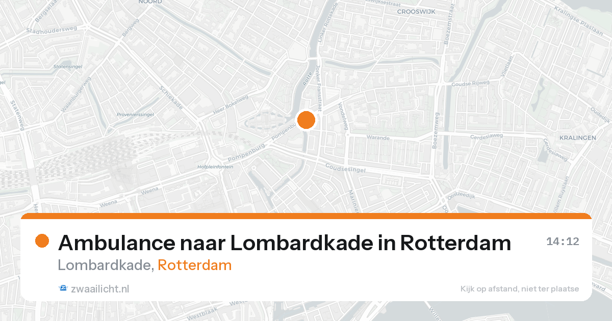 Ambulance naar Lombardkade in Rotterdam — 25 aug 2026