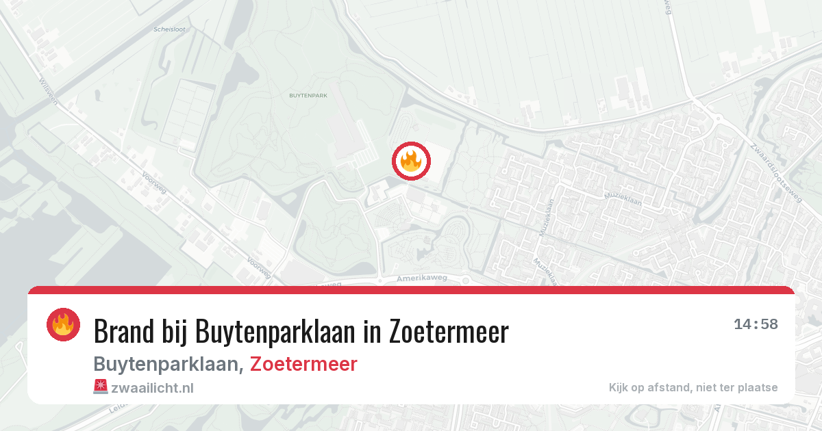 Brand bij Buytenparklaan in Zoetermeer — 8 jul 2026