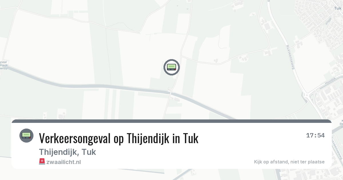 Verkeersongeval op Thijendijk in Tuk — 18 mei 2026