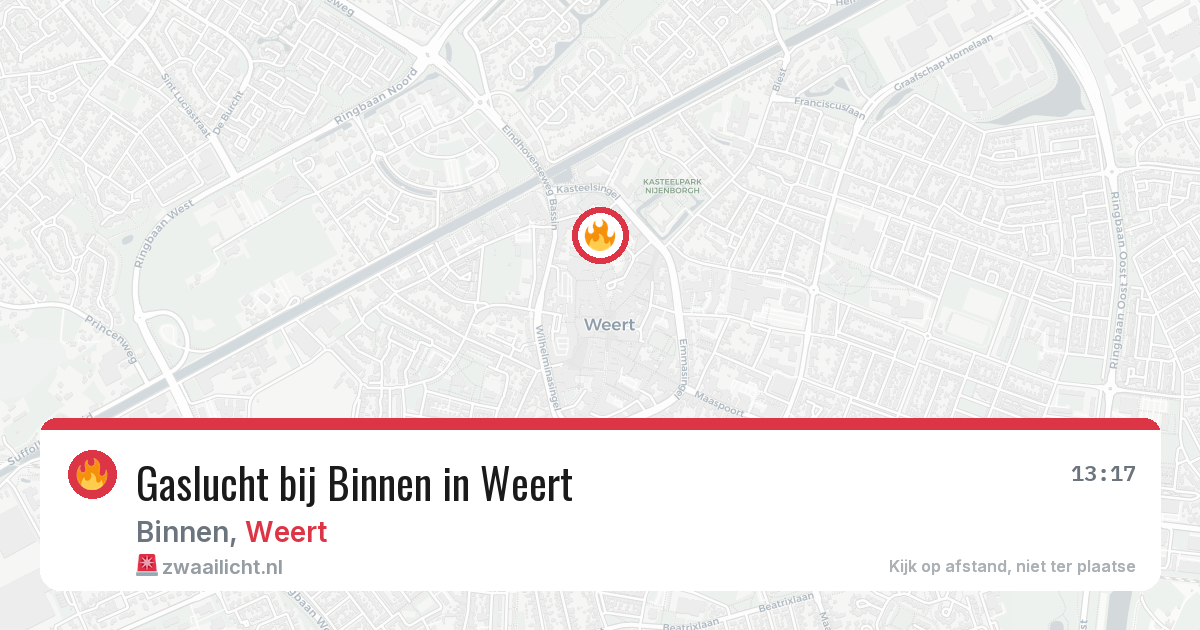 Gaslucht bij Binnen in Weert — 27 apr 2026