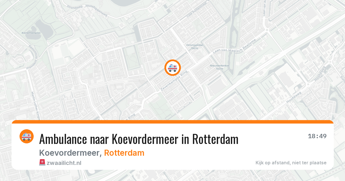 Ambulance naar Koevordermeer in Rotterdam — 5 jul 2026
