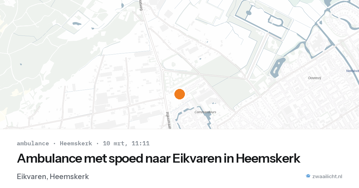 Ambulance met spoed naar Eikvaren in Heemskerk — 10 mrt 2026