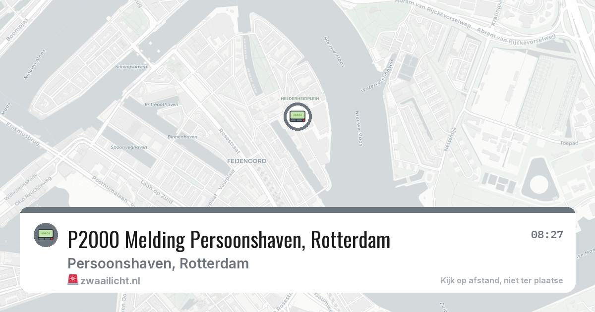 P2000 Melding Persoonshaven, Rotterdam — 9 feb 2026