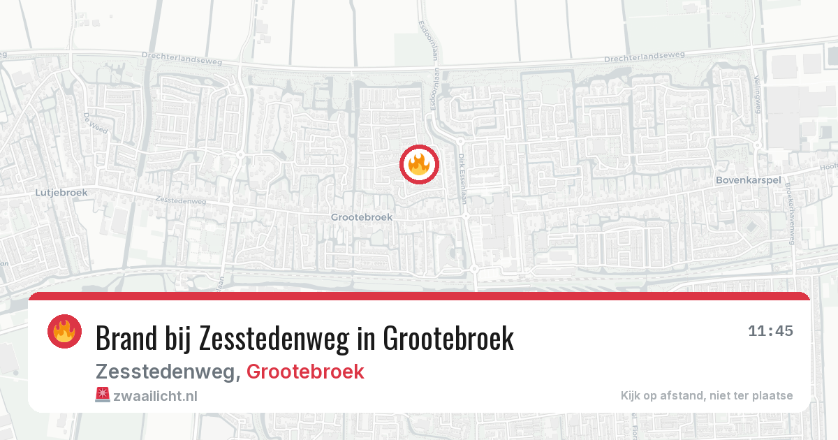 Brand bij Zesstedenweg in Grootebroek — 10 apr 2026