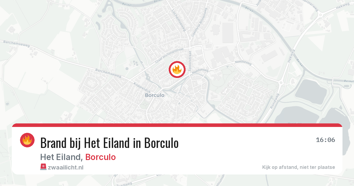 Brand bij Het Eiland in Borculo — 7 aug 2026