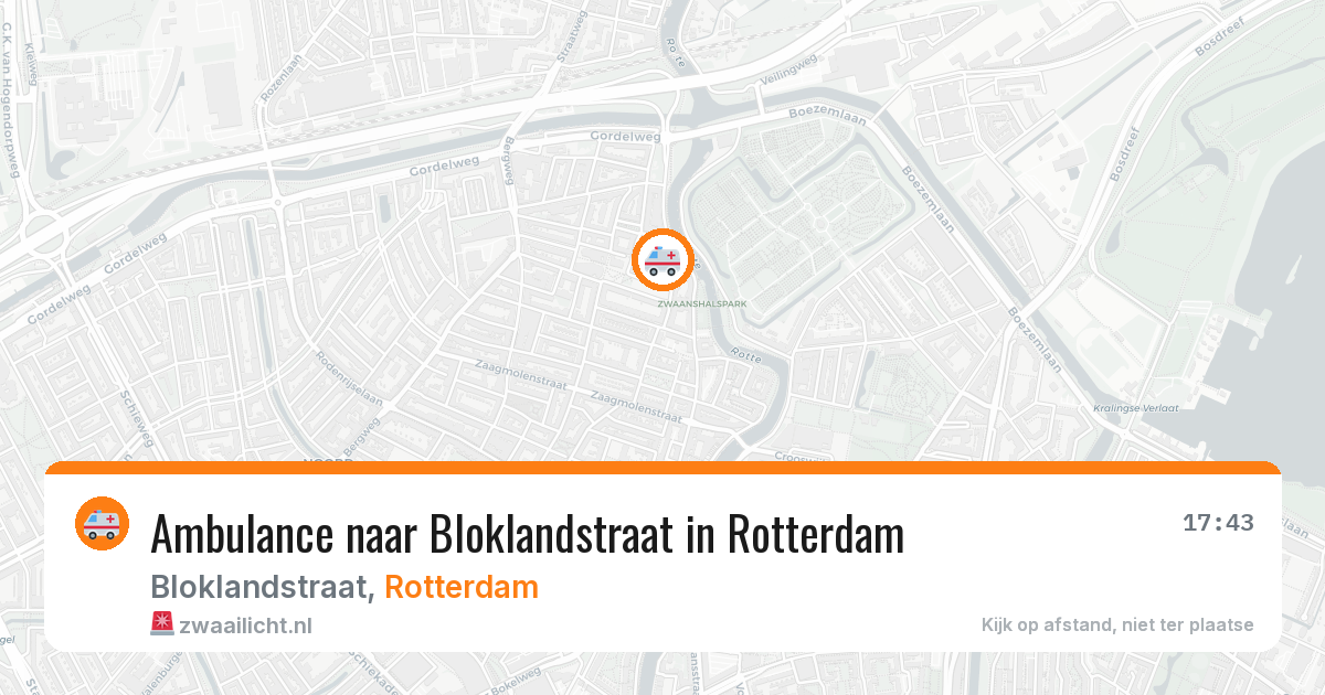 Ambulance naar Bloklandstraat in Rotterdam — 1 apr 2026