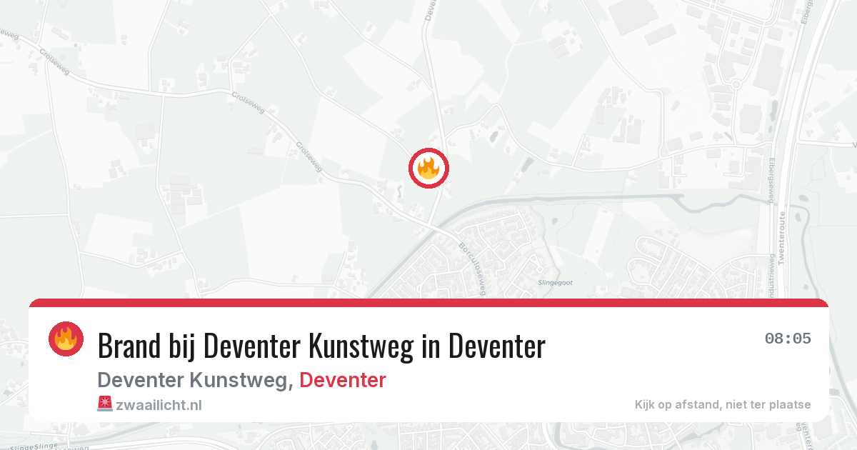 Brand bij Deventer Kunstweg in Deventer — 9 aug 2026