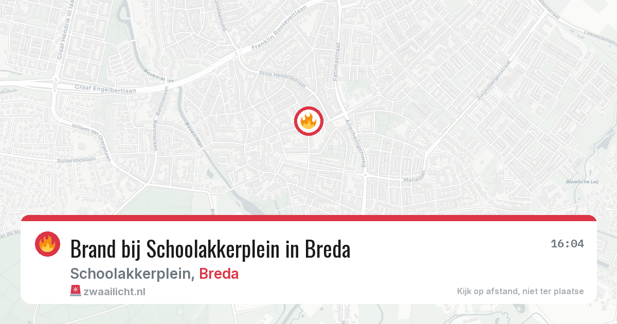 Brand bij Schoolakkerplein in Breda — 22 jun 2026