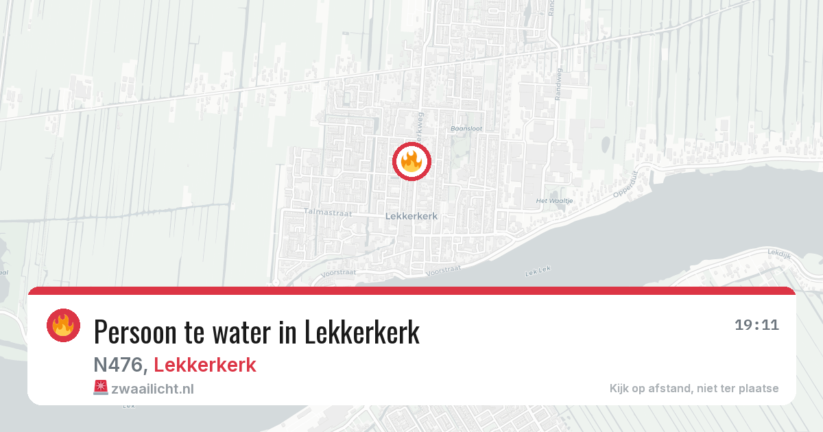 Persoon te water in Lekkerkerk — 24 jun 2026