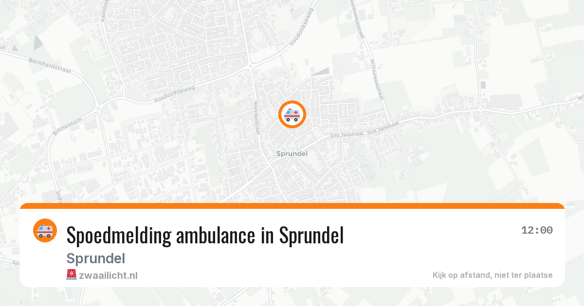 Spoedmelding ambulance in Sprundel — 7 jun 2026