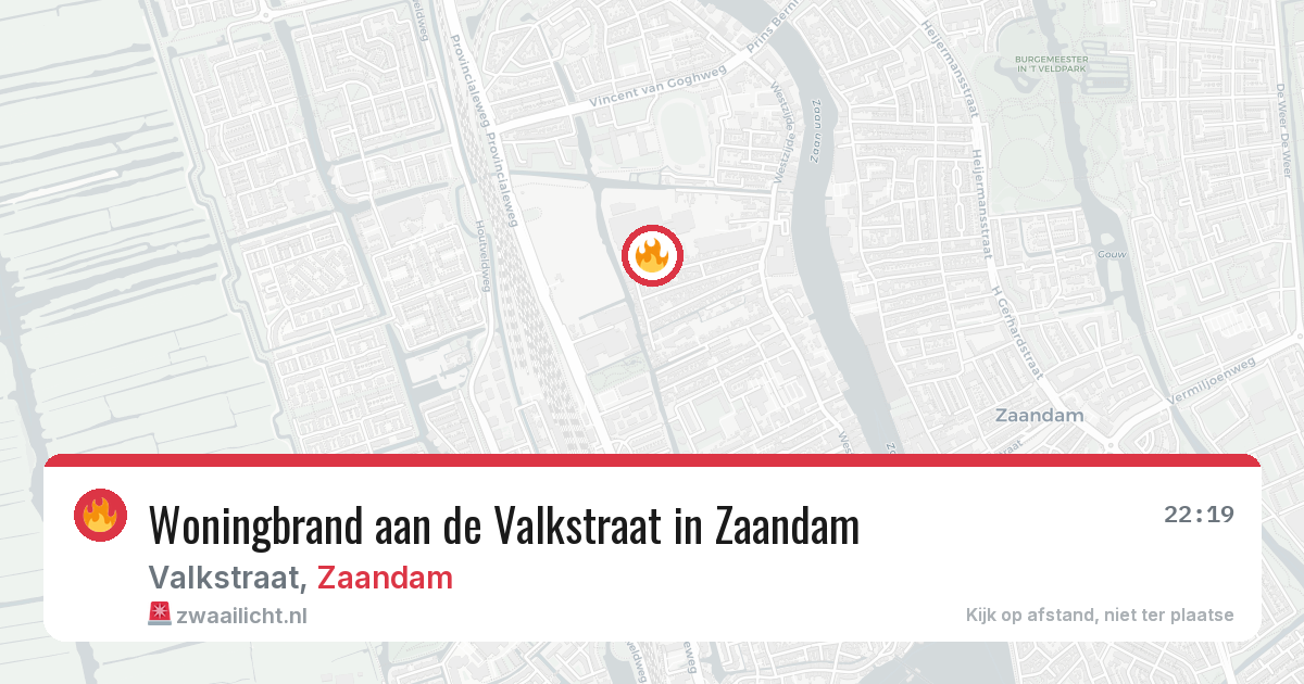Woningbrand aan de Valkstraat in Zaandam — 22 apr 2026