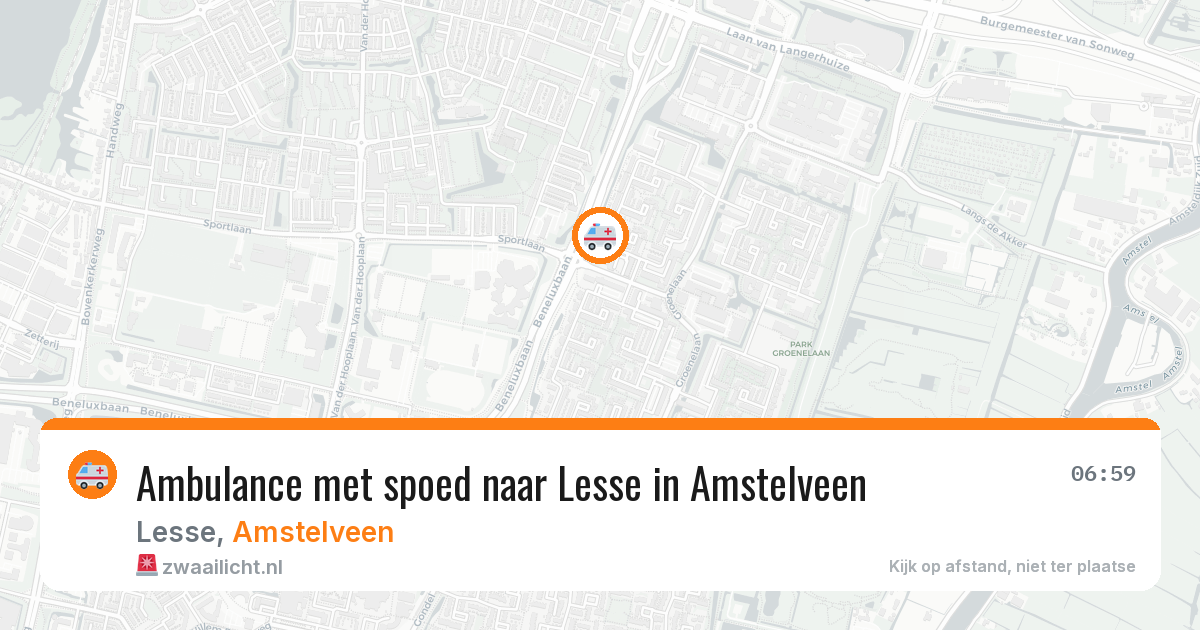 Ambulance met spoed naar Lesse in Amstelveen — 23 jun 2026