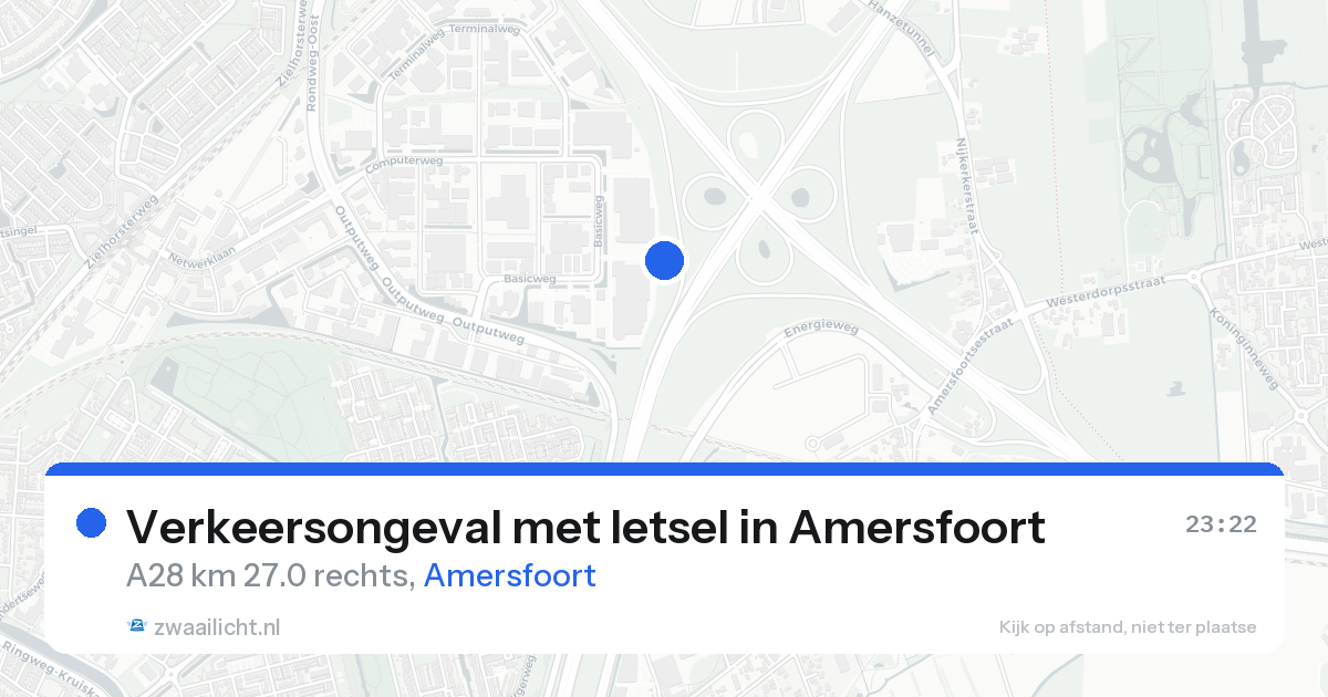 Verkeersongeval met letsel in Amersfoort — 15 aug 2026