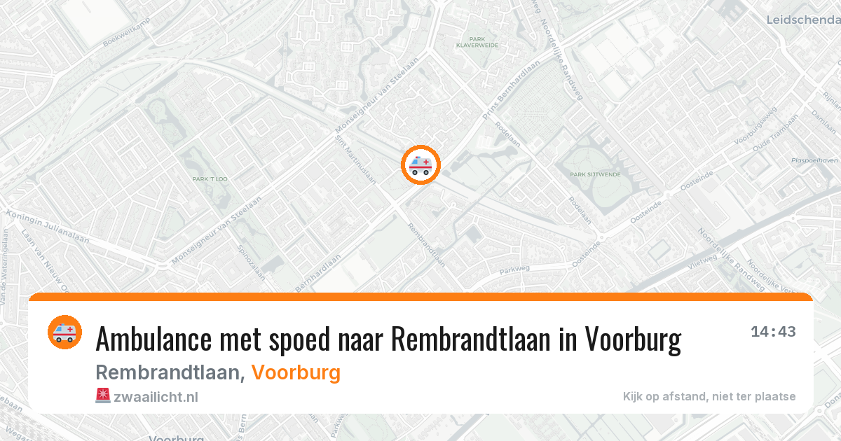 Ambulance met spoed naar Rembrandtlaan in Voorburg — 28 jan 2026