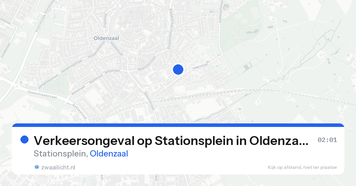 Verkeersongeval op Stationsplein in Oldenzaal — 15 aug 2026