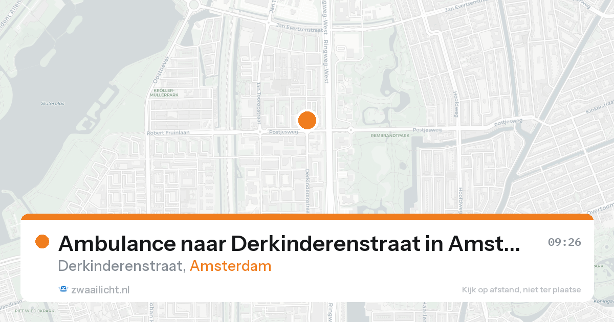 Ambulance naar Derkinderenstraat in Amsterdam — 25 aug 2026