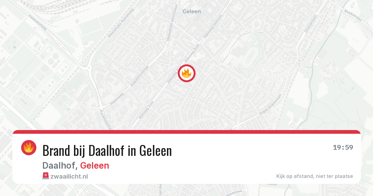 Brand bij Daalhof in Geleen — 25 jun 2026