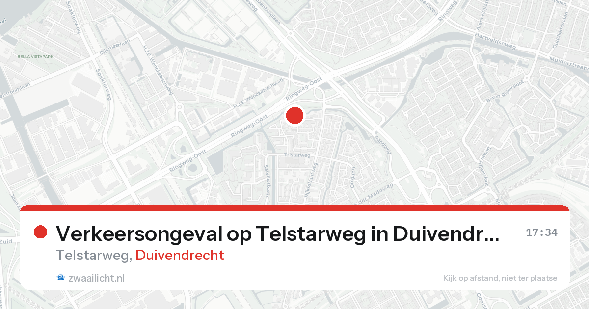 Verkeersongeval op Telstarweg in Duivendrecht — 19 aug 2026