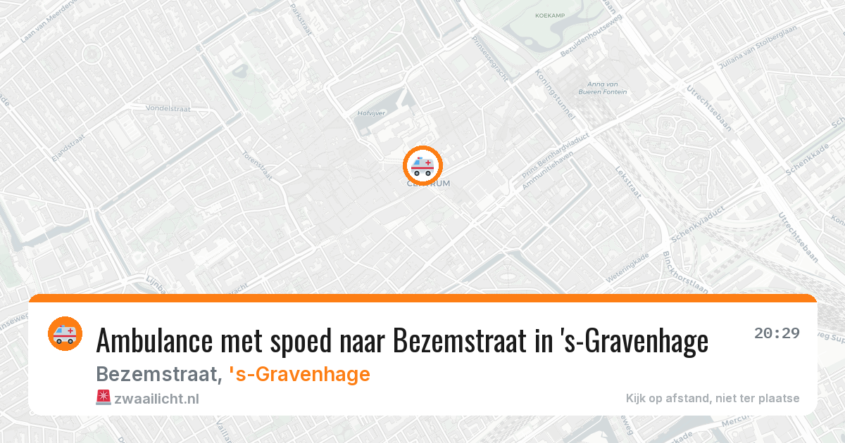 Ambulance met spoed naar Bezemstraat in 's-Gravenhage — 19 jun 2026