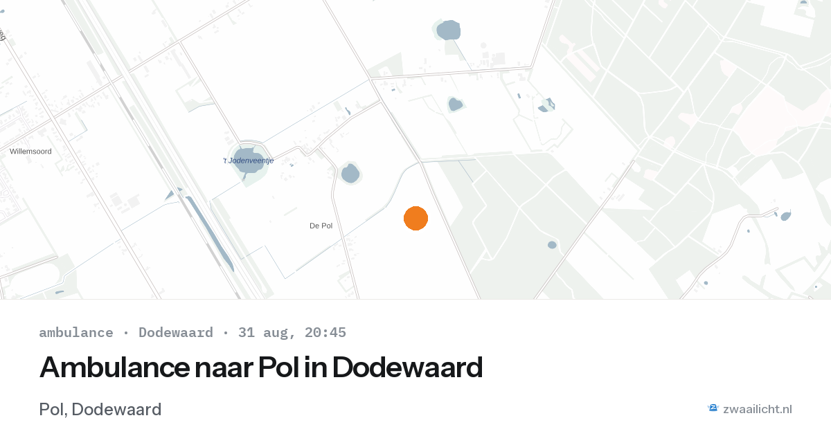Ambulance naar Pol in Dodewaard — 31 aug 2026