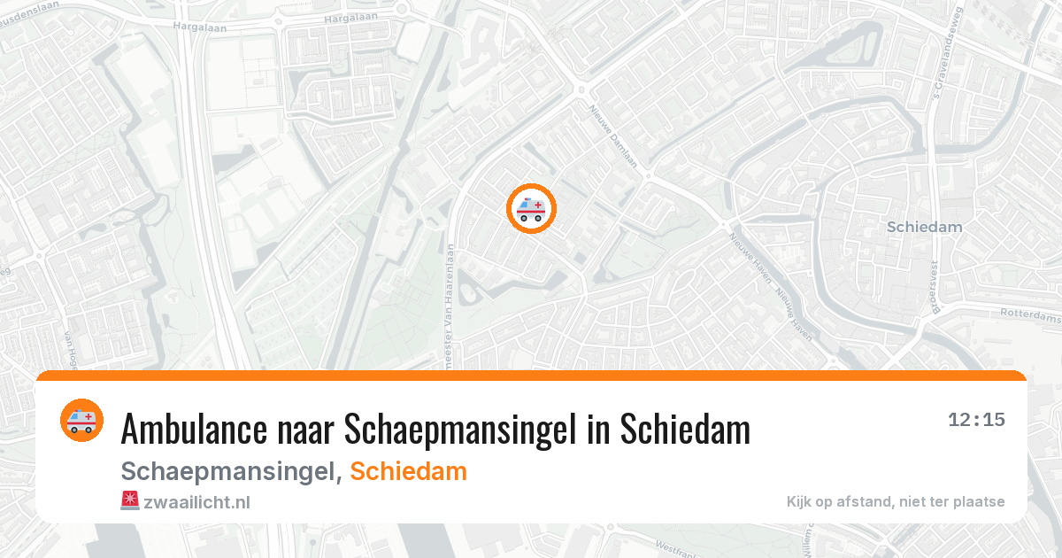 Ambulance naar Schaepmansingel in Schiedam — 25 apr 2026