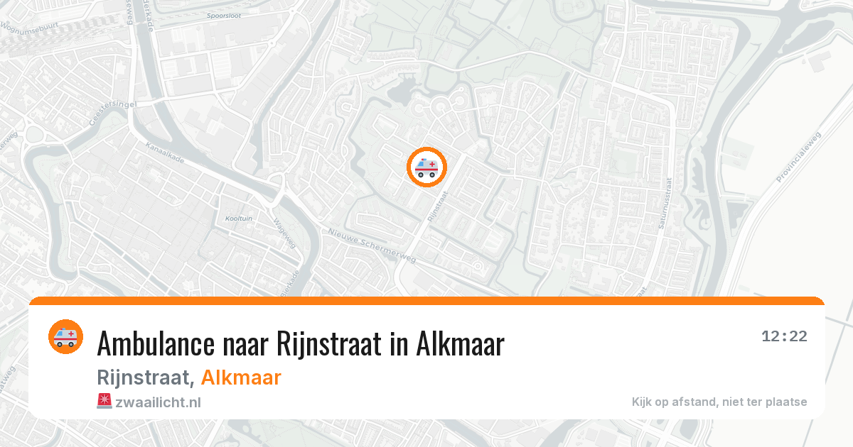Ambulance naar Rijnstraat in Alkmaar — 1 jun 2026