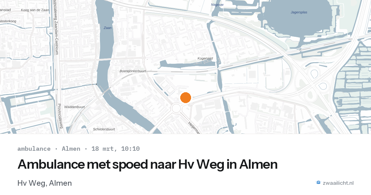 Ambulance met spoed naar Hv Weg in Almen — 18 mrt 2026