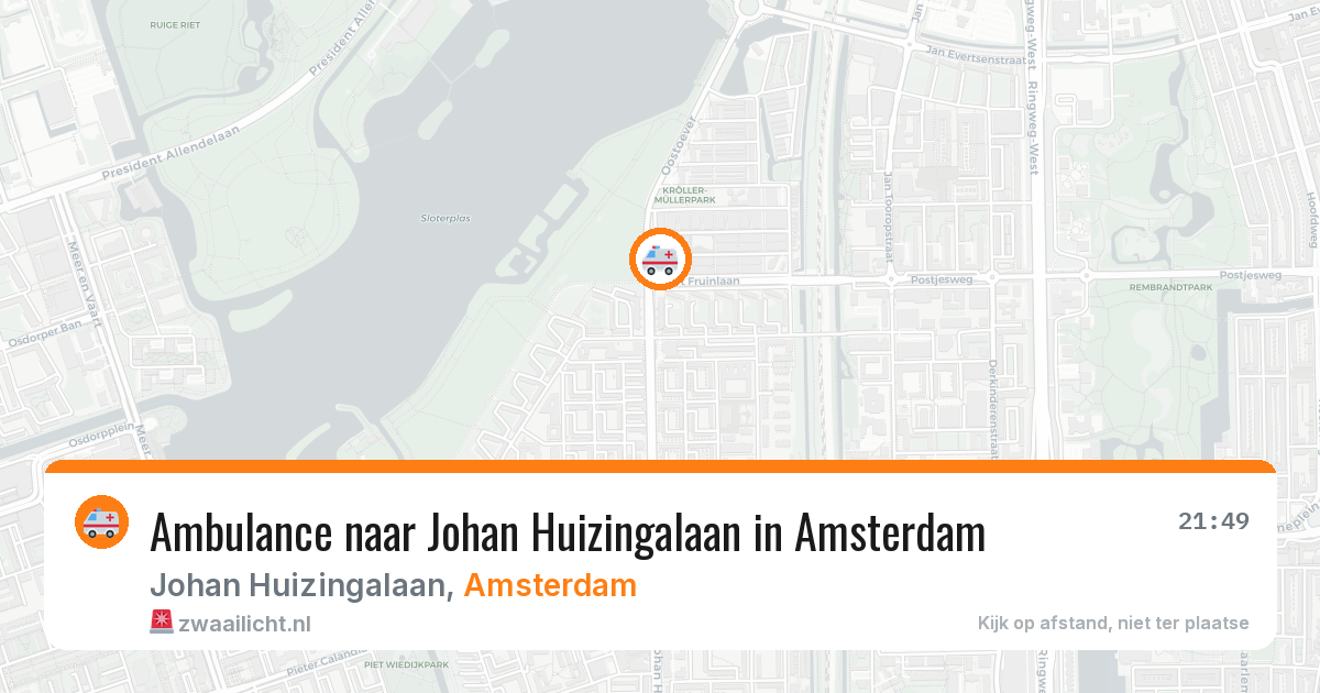 Ambulance naar Johan Huizingalaan in Amsterdam — 7 apr 2026