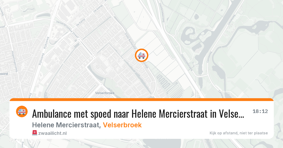 Ambulance met spoed naar Helene Mercierstraat in Velserbroek — 1 jul 2026
