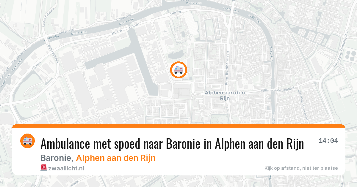 Ambulance met spoed naar Baronie in Alphen aan den Rijn — 1 aug 2026