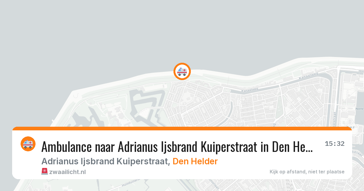 Ambulance naar Adrianus Ijsbrand Kuiperstraat in Den Helder — 6 jul 2026