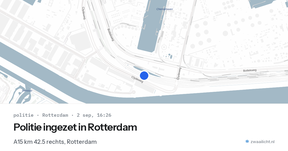 Politie ingezet in Rotterdam — 2 sep 2026 | 🚨 Zwaailicht.nl