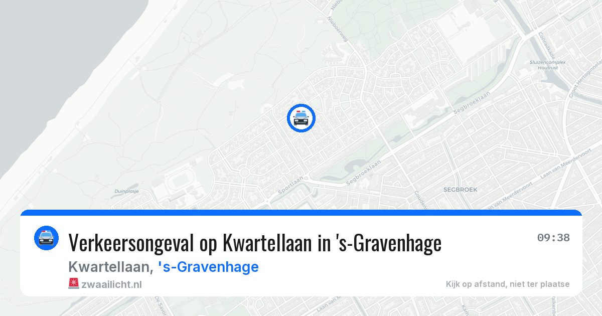 Verkeersongeval op Kwartellaan in 's-Gravenhage — 22 jun 2026