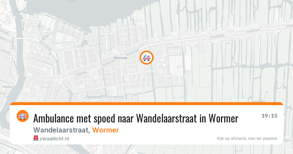Ambulance met spoed naar Wandelaarstraat in Wormer — 28 apr 2026