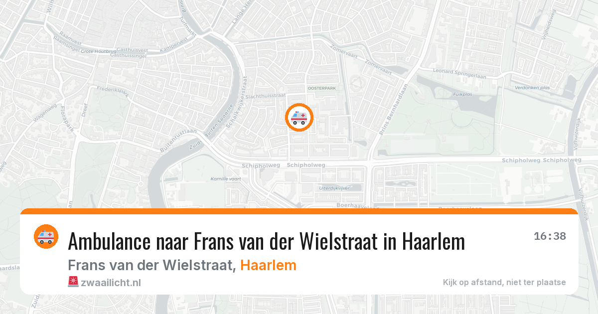 Ambulance naar Frans van der Wielstraat in Haarlem — 9 aug 2026