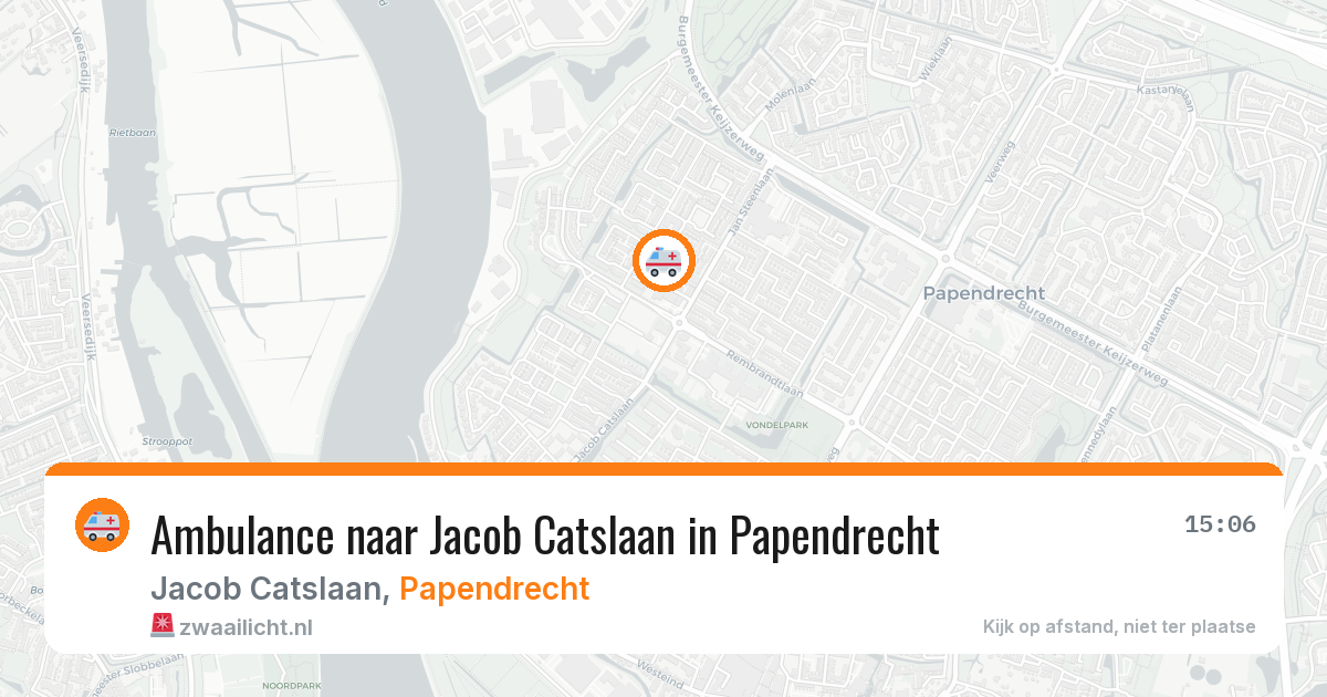 Ambulance naar Jacob Catslaan in Papendrecht — 24 jun 2026