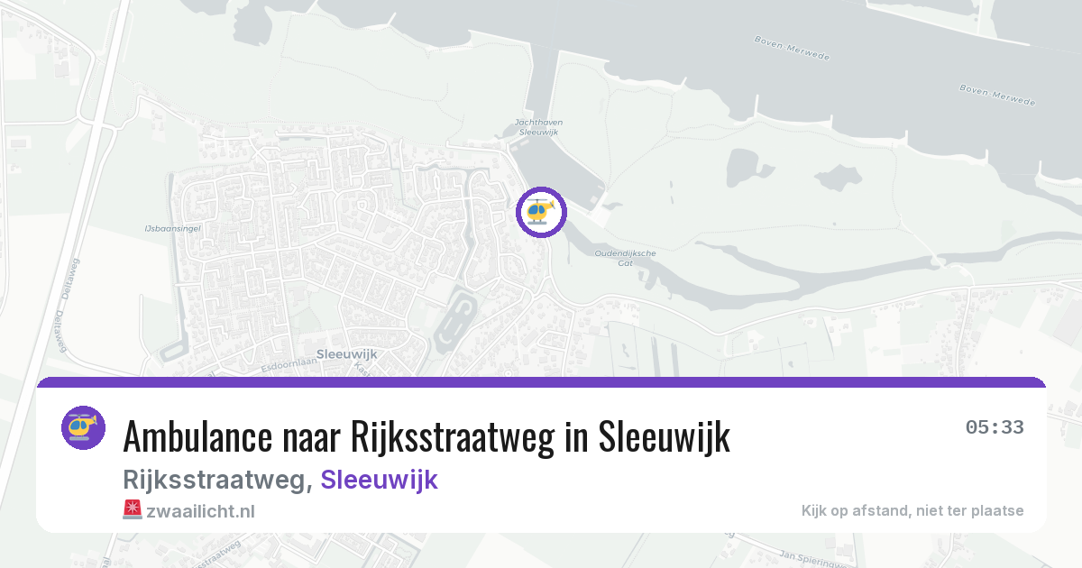 Ambulance naar Rijksstraatweg in Sleeuwijk — 15 feb 2026