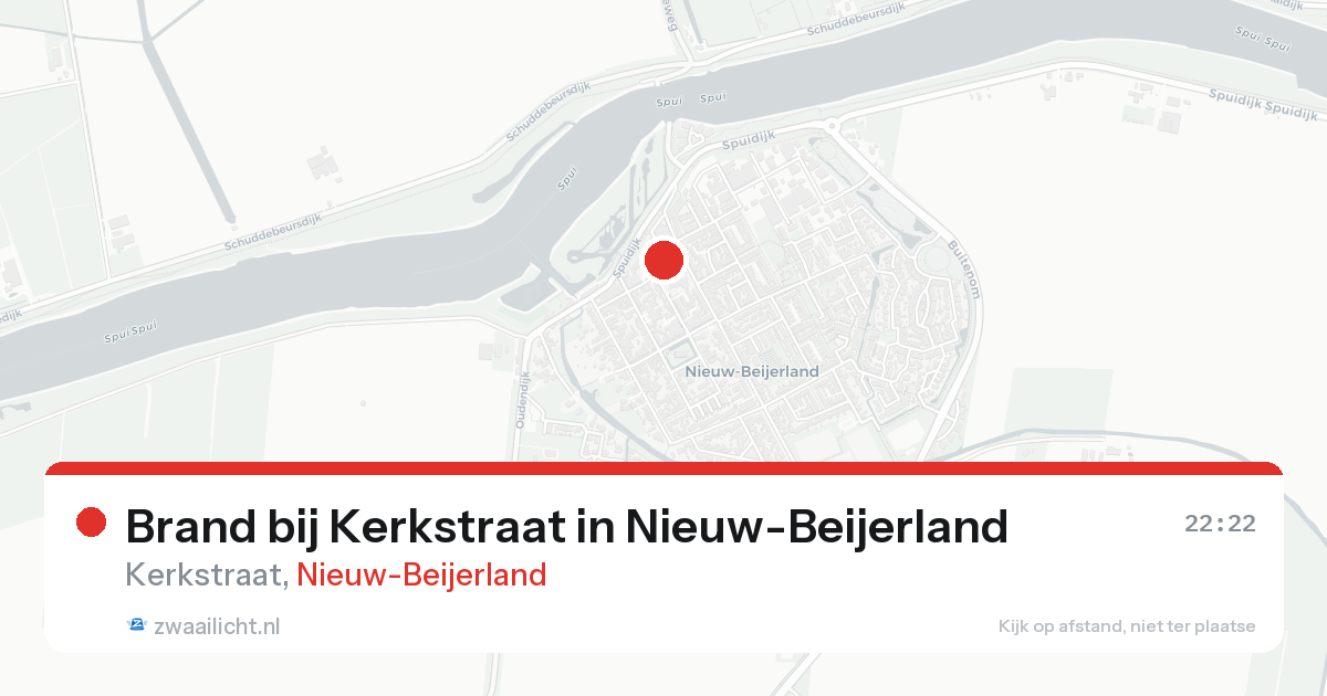 Brand bij Kerkstraat in Nieuw-Beijerland — 25 aug 2026