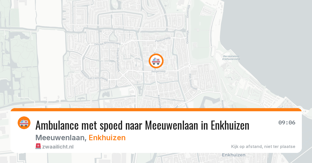 Ambulance met spoed naar Meeuwenlaan in Enkhuizen — 15 mei 2026