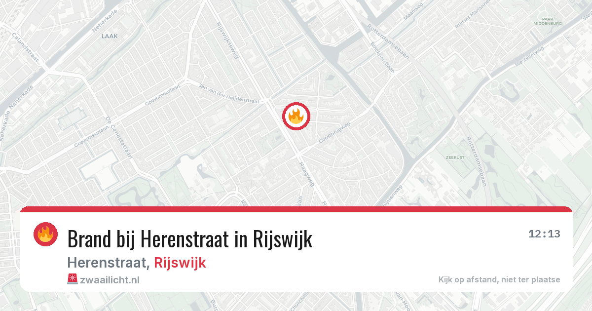 Brand bij Herenstraat in Rijswijk — 16 mei 2026