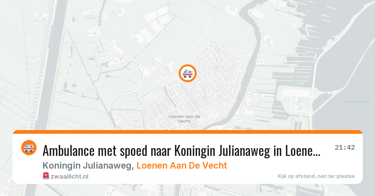 Ambulance met spoed naar Koningin Julianaweg in Loenen Aan De Vecht — 12 aug 2026