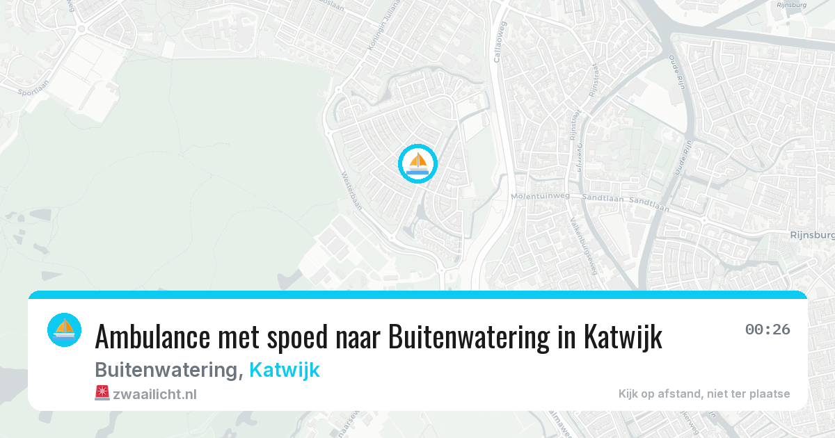 Ambulance met spoed naar Buitenwatering in Katwijk — 4 jul 2026